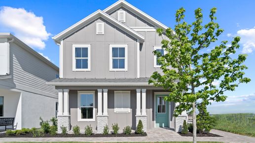 Clementine two-story new construction home design at Lakeside at Satilla by DRB Homes in St. Cloud, Florida.