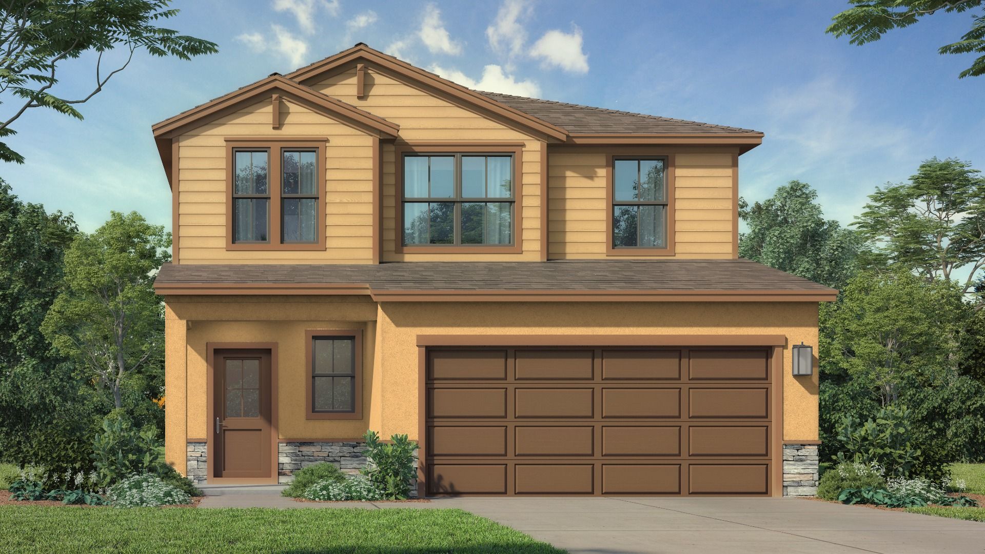 The Jupiter Coastal Elevation at Grasslands West by DRB Homes.