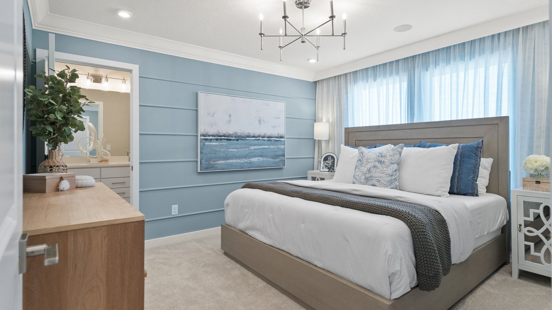 The primary suite bedroom at Cyrene at Harmony by DRB Homes offers a spacious retreat with comfort and style