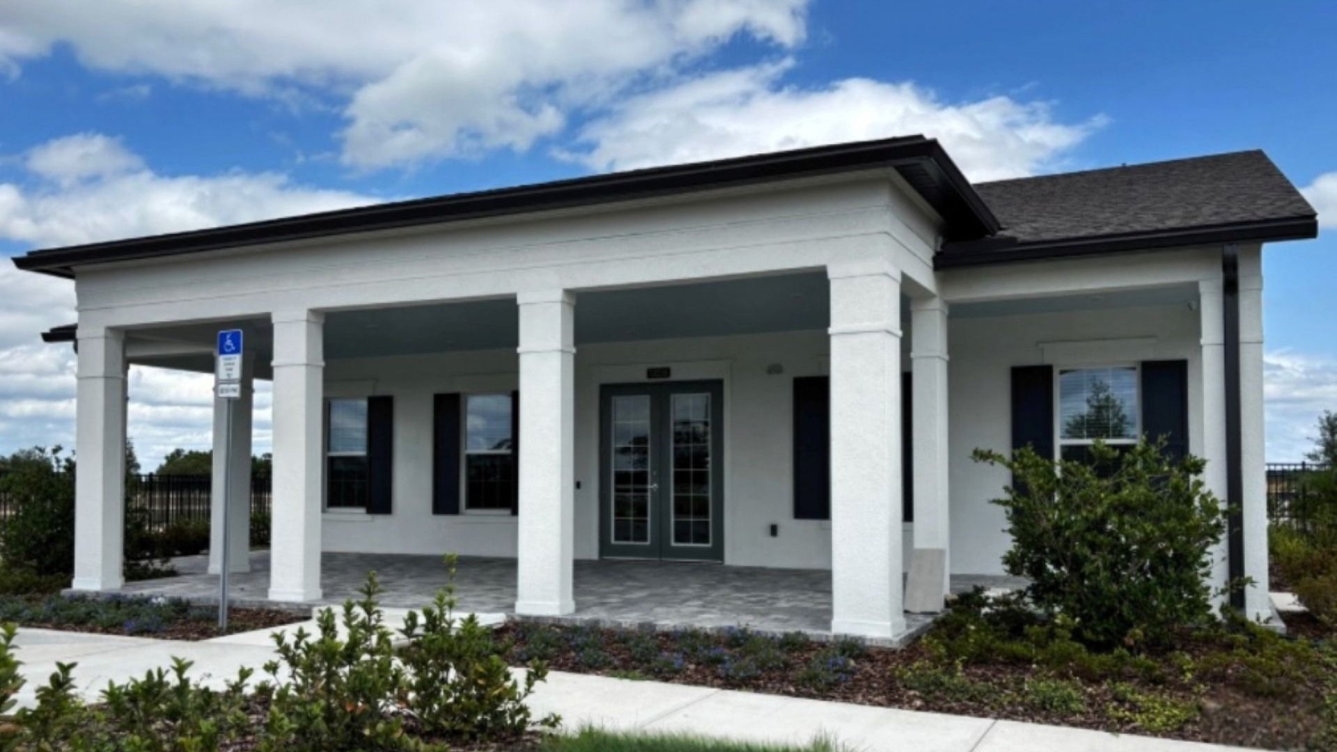 Our stunning Trailside Clubhouse, where elegant interiors meet a beautiful poolside oasis