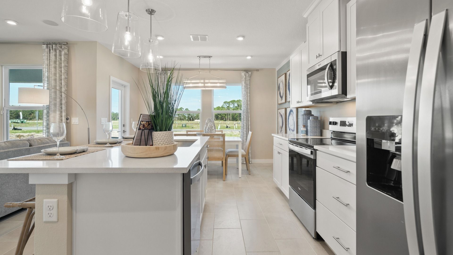 DRB Homes in St. Cloud features an open-concept kitchen and living room perfect for modern, connected living
