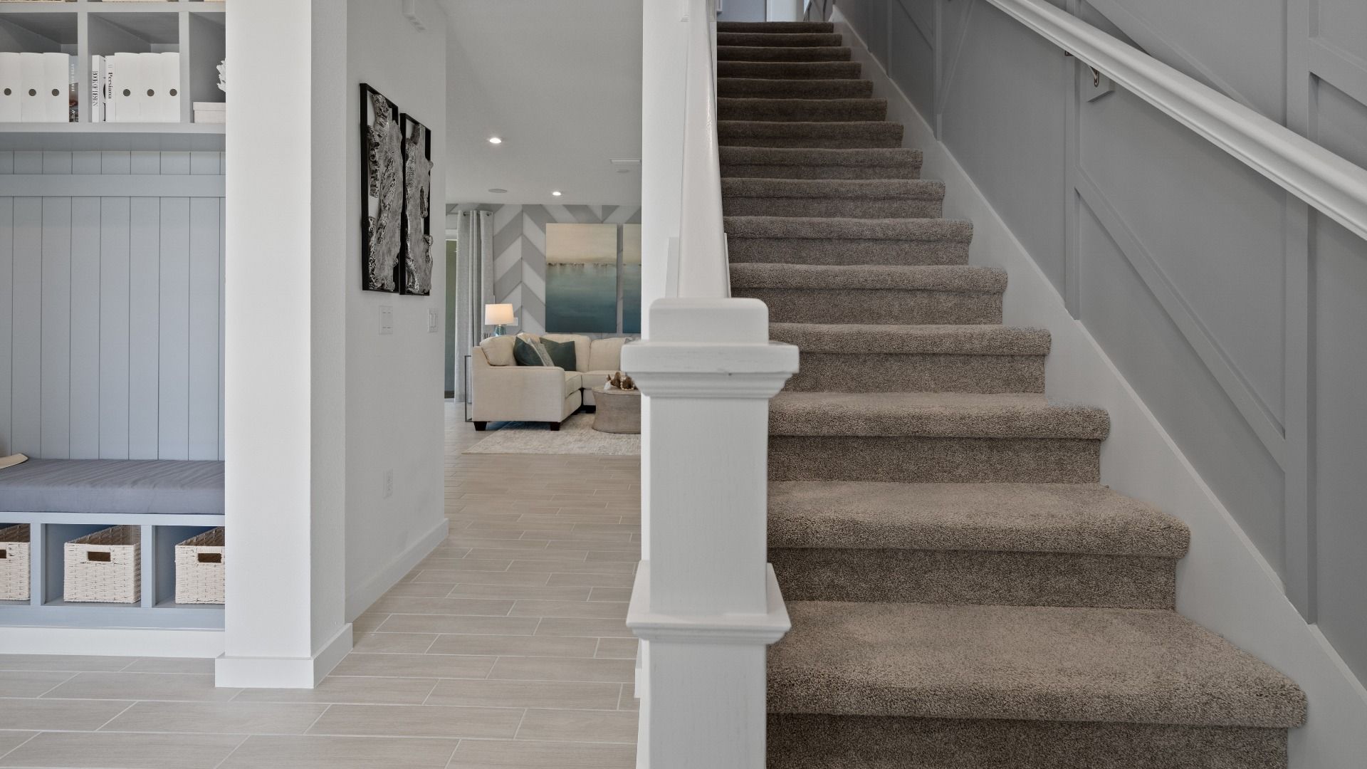 Stair cast at the entry way