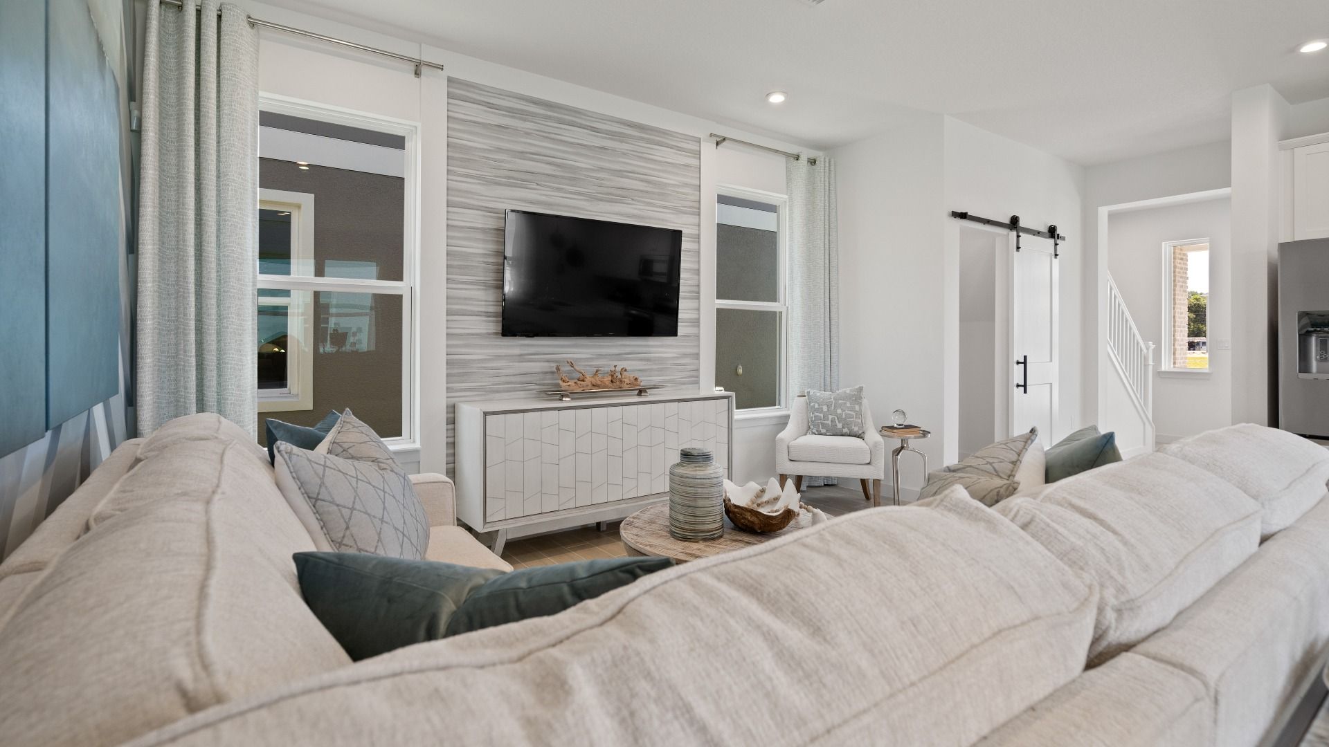 Open living room space with natural lighting