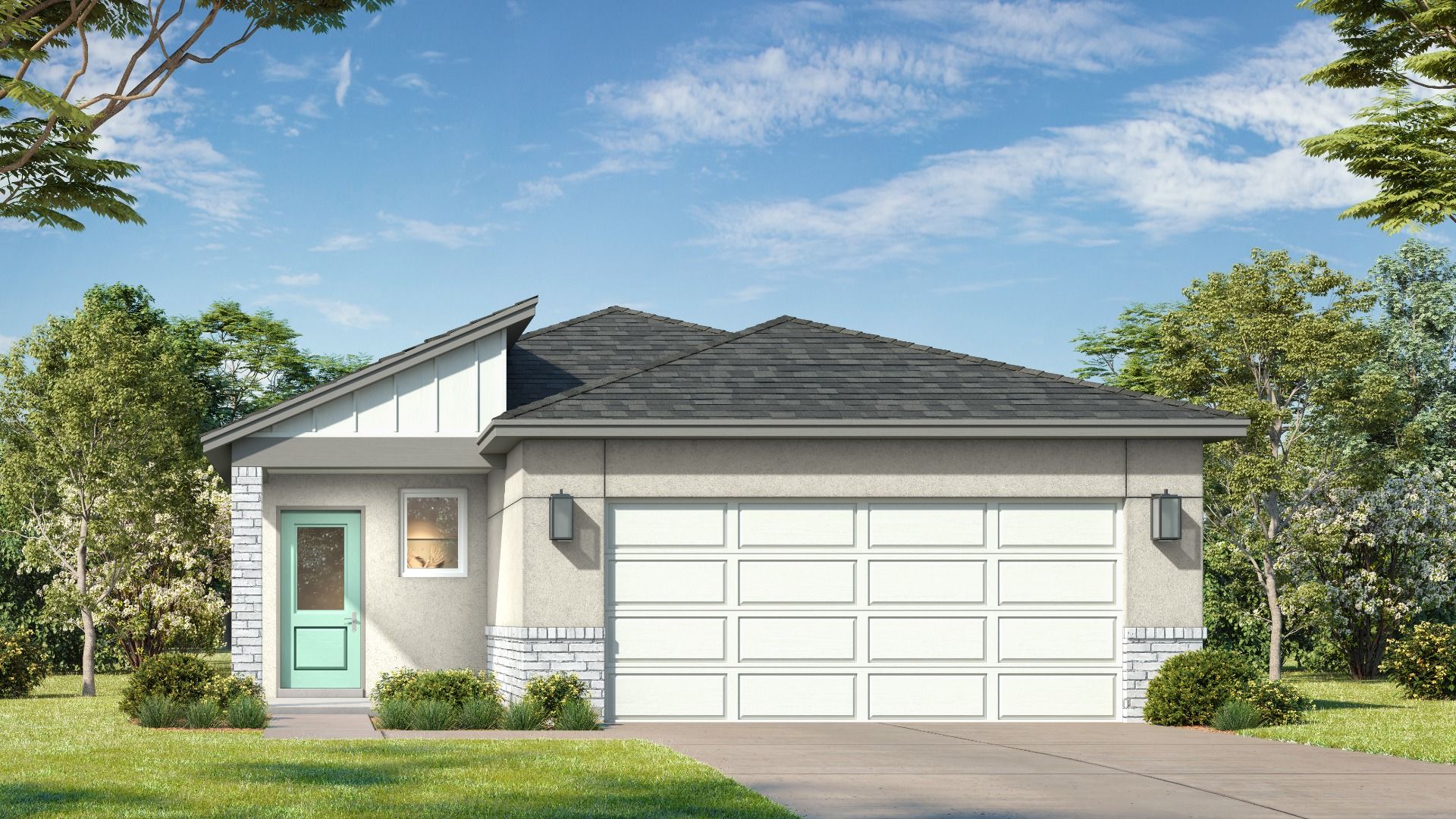 The Atlantic Modern Elevation by DRB homes at Hamilton Bluff