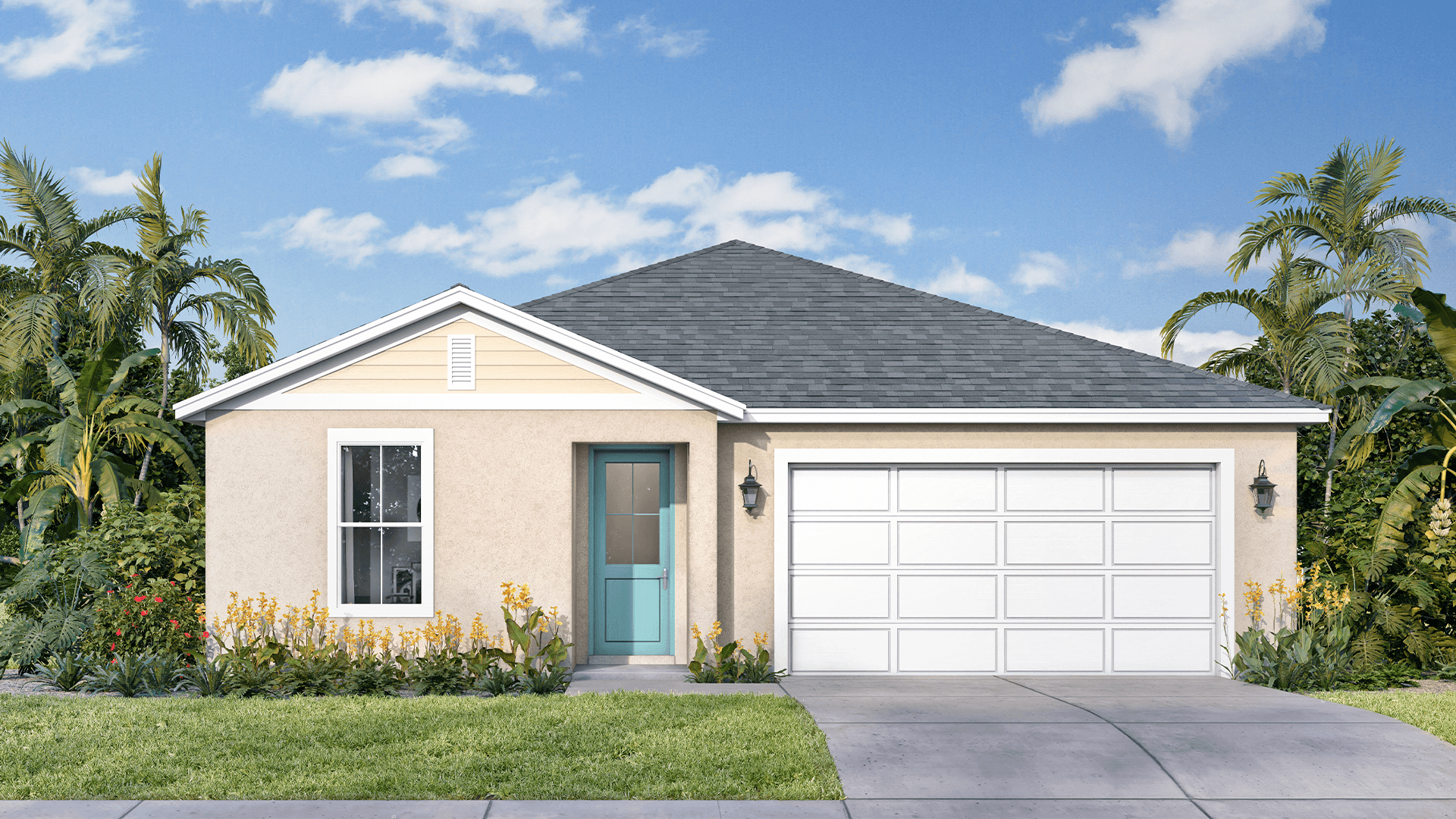Longleaf floorplan in the traditional elevation by DRB Homes at Trailside in Mount Dora, FL
