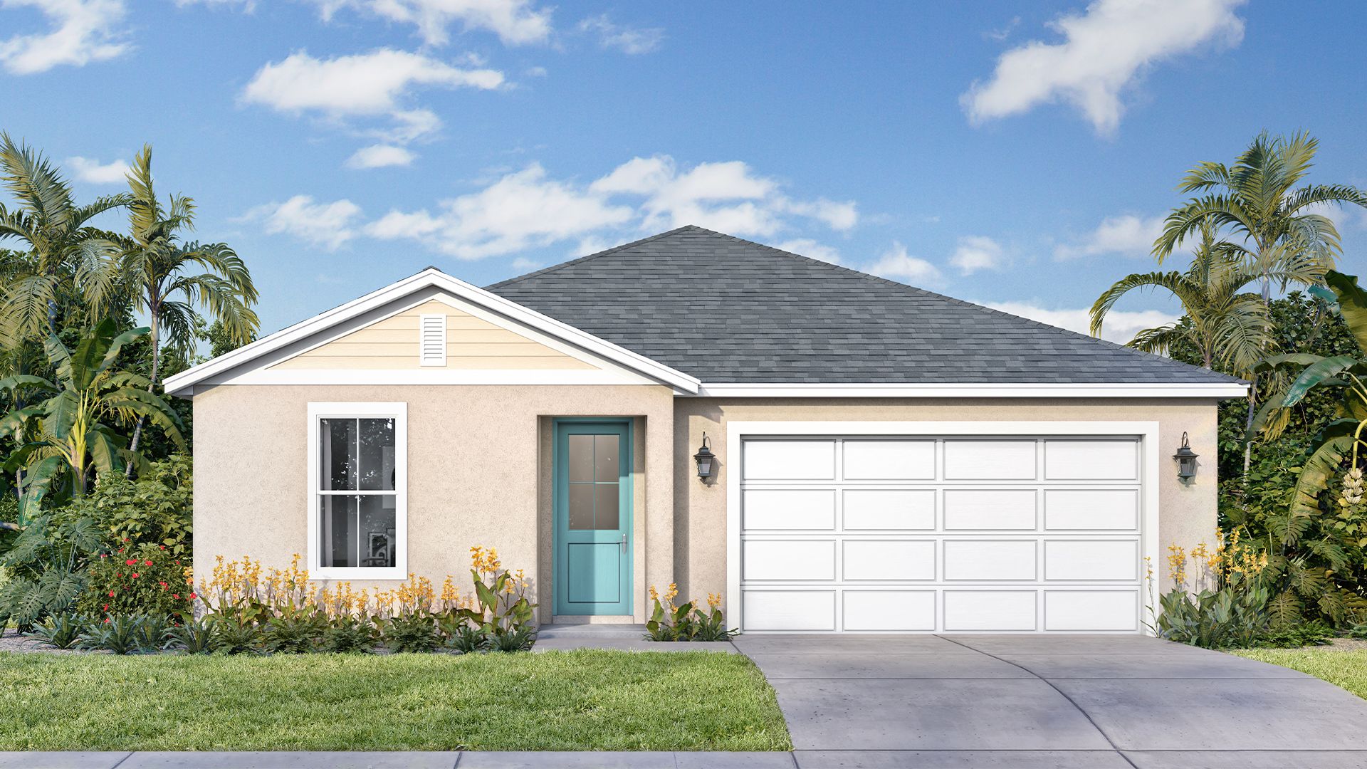 Longleaf floorplan in the traditional elevation by DRB Homes at Trailside in Mount Dora, FL
