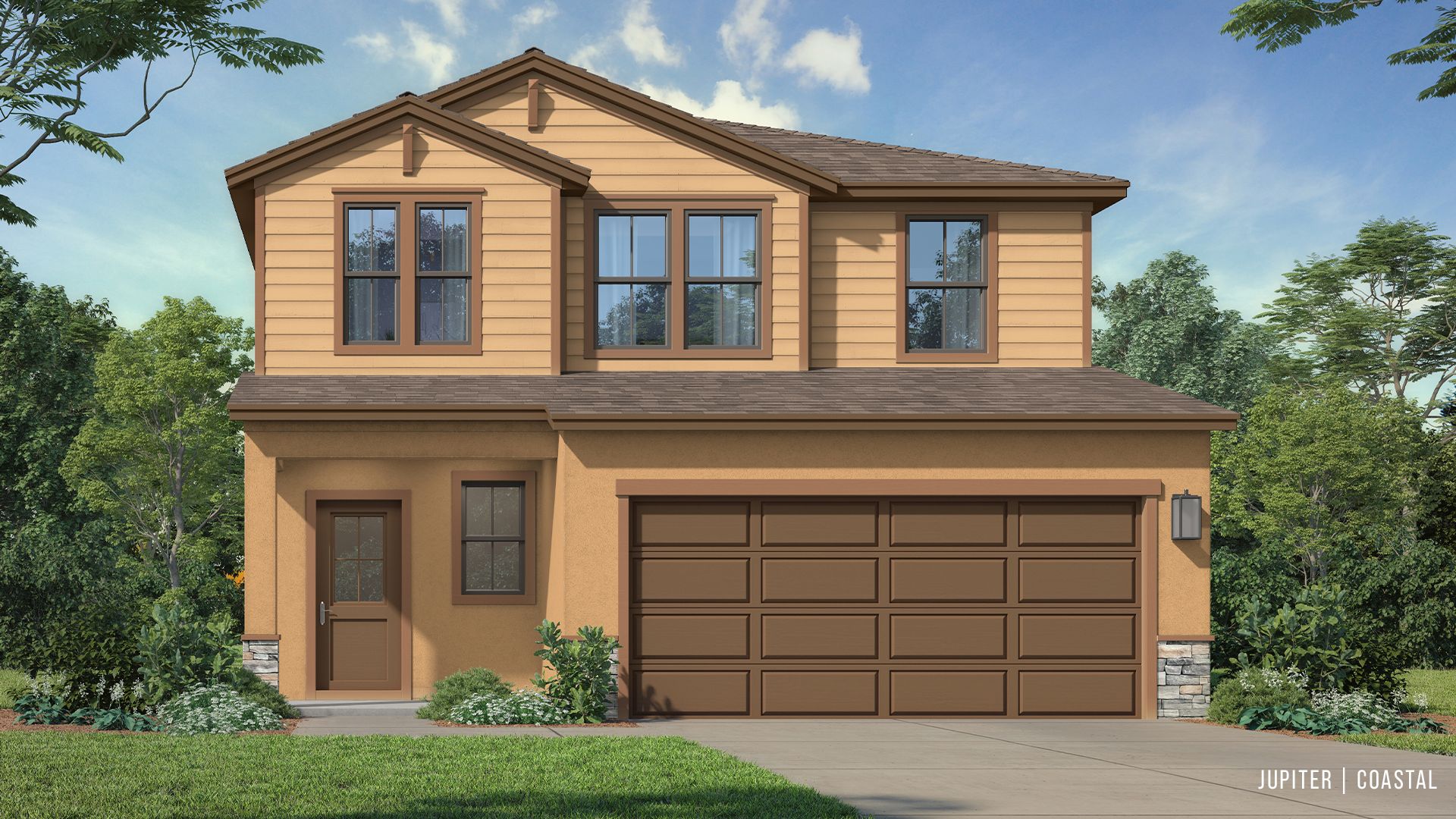 New construction Jupiter Coastal by DRB Homes in gated Grasslands West located on Grasslands Golf & Country Club