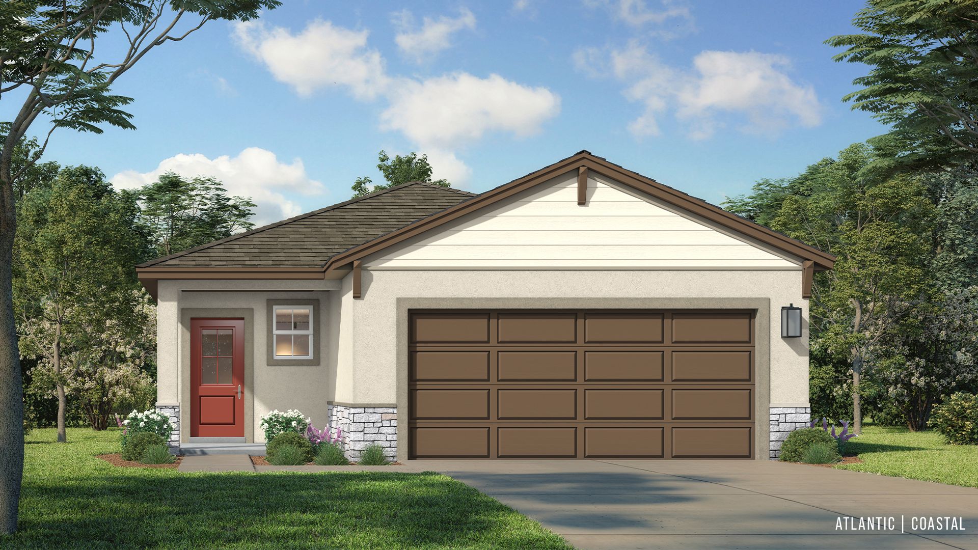Atlantic Coastal Grasslands West DRB homes in a gated community on a golf course