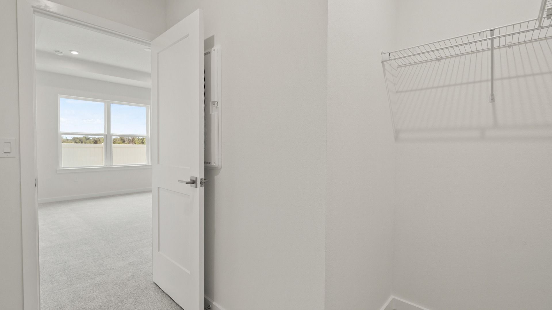 The Flagler Floorplan at Grasslands West new home in Lakeland, FL Showcasing the primary bedroom closet.