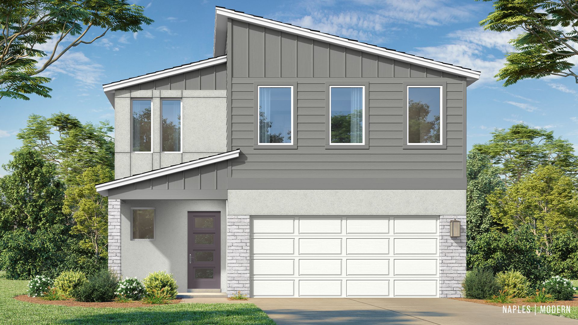 Naples Modern elevation at Willowbrook North, a New lakefront home community in Winter Haven, FL
