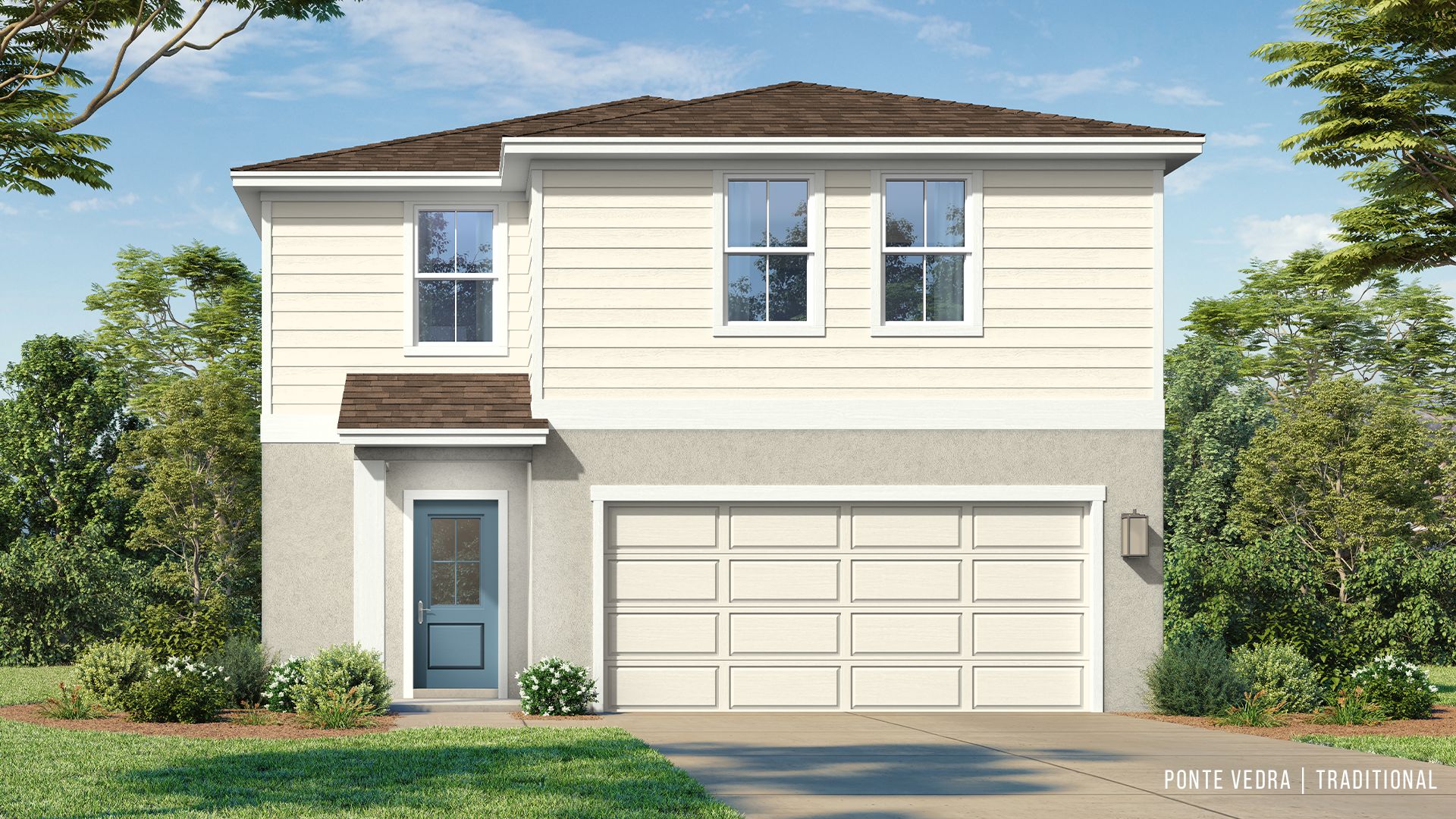 The Ponte Vedra Modern Elevation, new build at Willowbrook North in Winter Haven Florida.