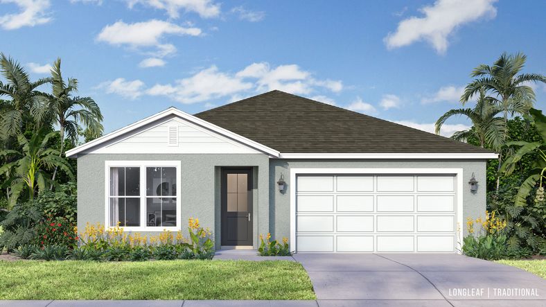 The Longleaf in Traditional elevation offers timeless architecture and comfort—available at Trailside in Mount Dora.