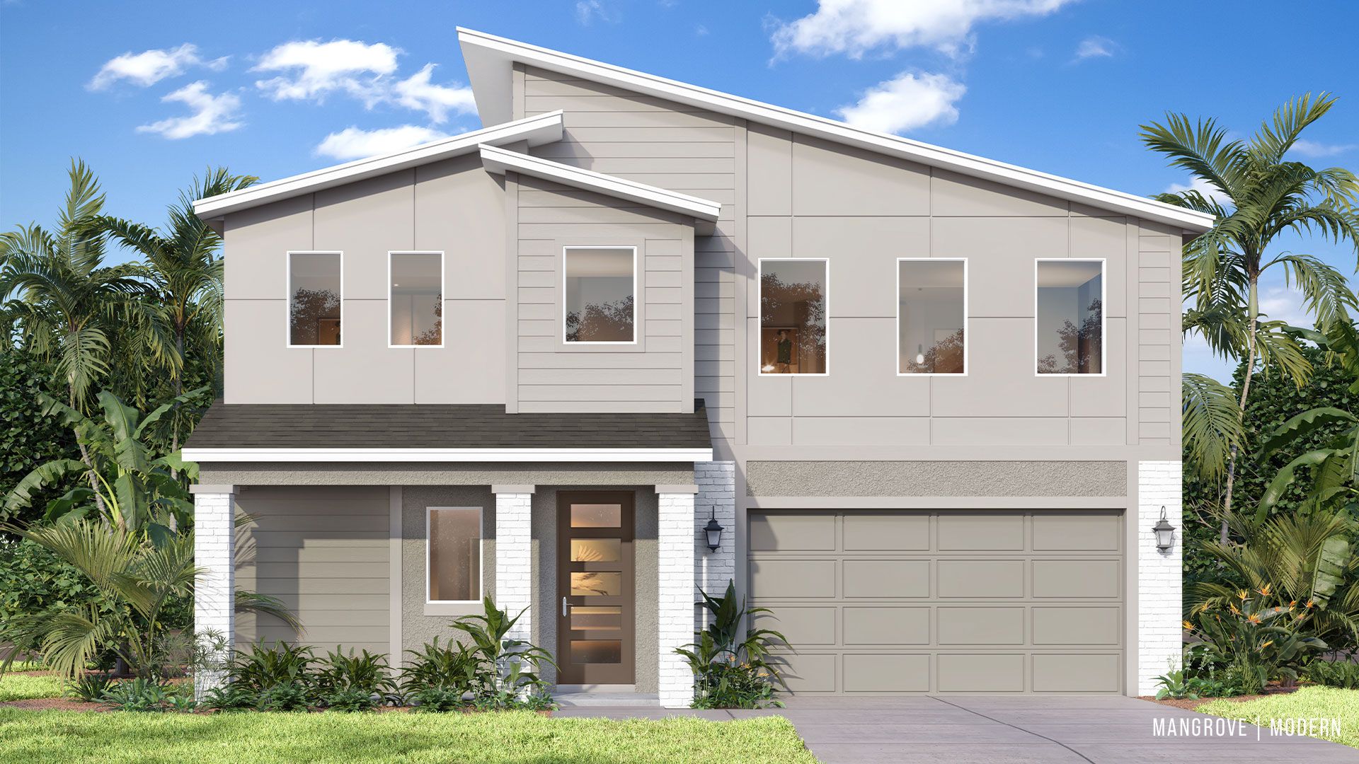 The Mangrove in Modern elevation offers cutting-edge curb appeal and flexible space—available now at Trailside in Mount Dora.