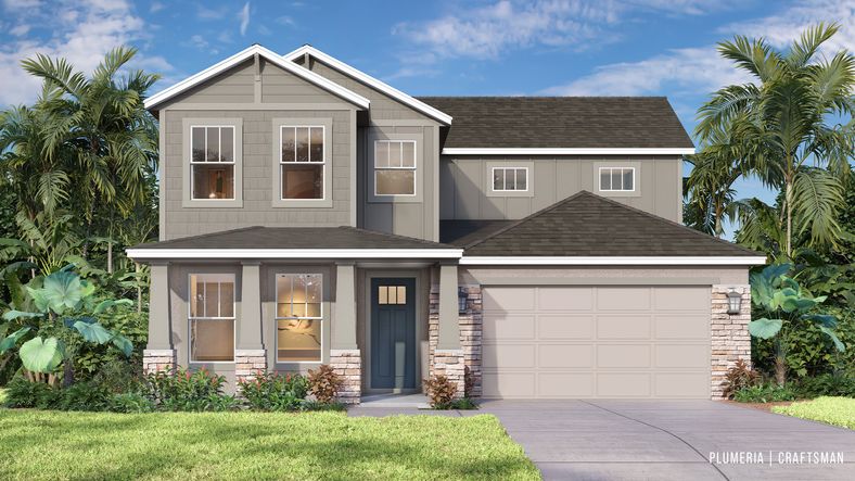 The Plumeria Craftsman offers character-rich design with spacious living—perfectly at home in Trailside, Mount Dora.