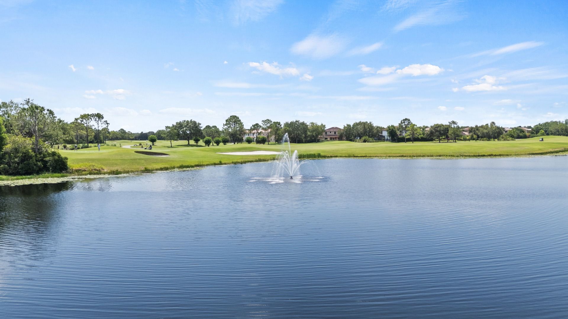 View from Eagle Creek Golf Course in Lake Nona florida, just minutes from Cyrene at Harmony by DRB Homes