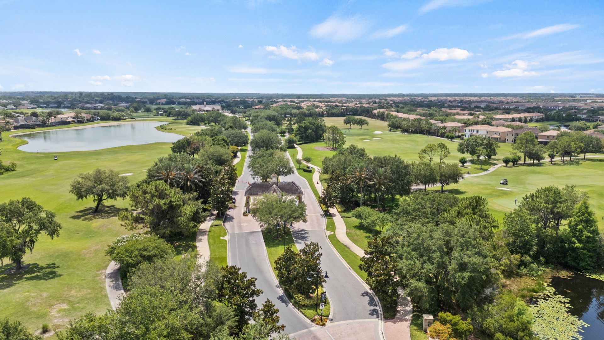 Eagle Creek Golf Course Driveway in Lake Nona, FL near Orlando, FL.