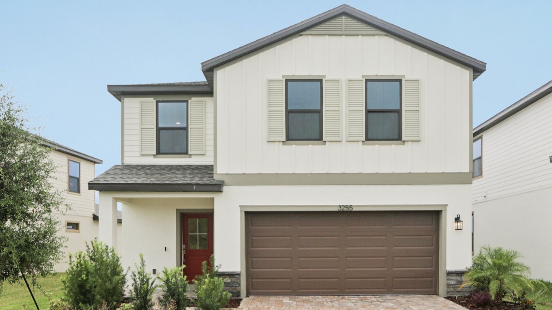 Exterior Ponte Vedra Model by DRB Homes at Grasslands West in Lakeland FL