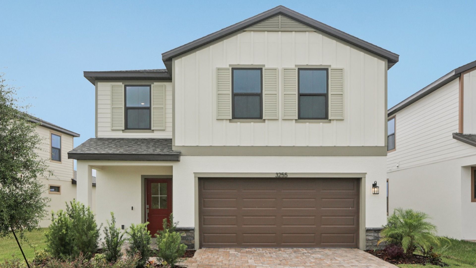 Exterior Ponte Vedra Model by DRB Homes at Grasslands West in Lakeland FL