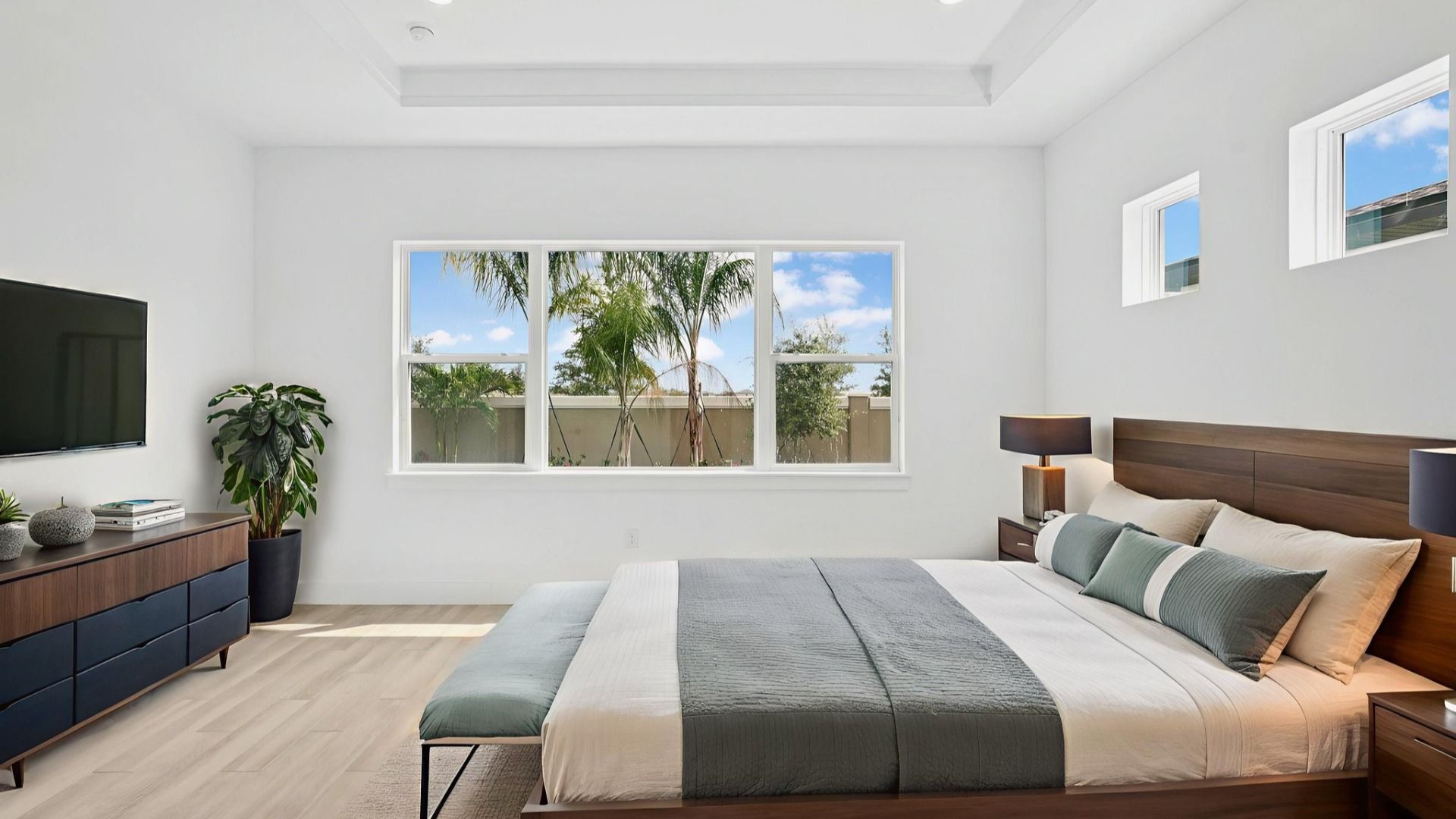 The Virtually Staged Primary Bedroom