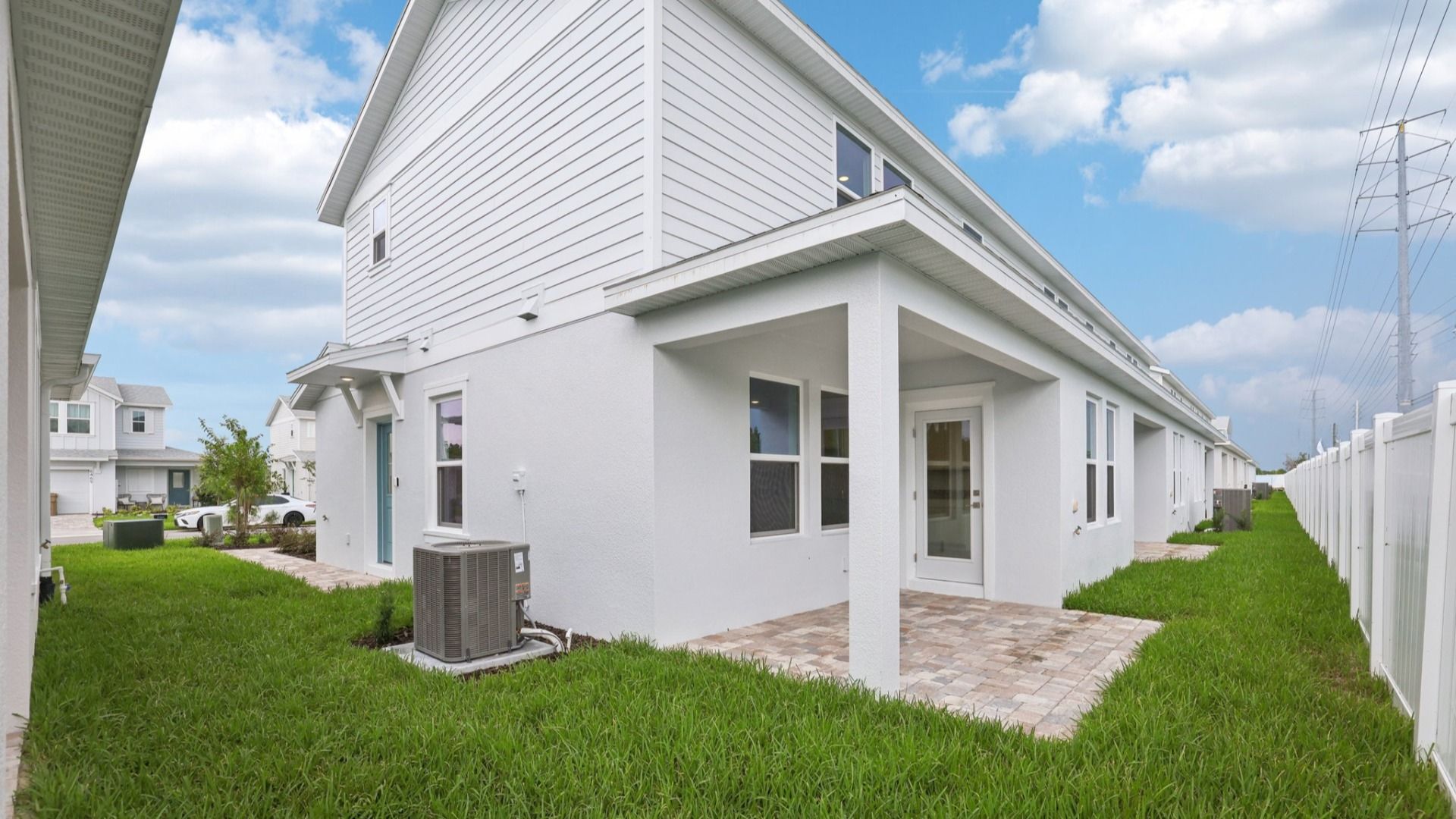 Back of the Coronado - End at Cyrene at Harmony located in St Cloud FL by DRB Homes