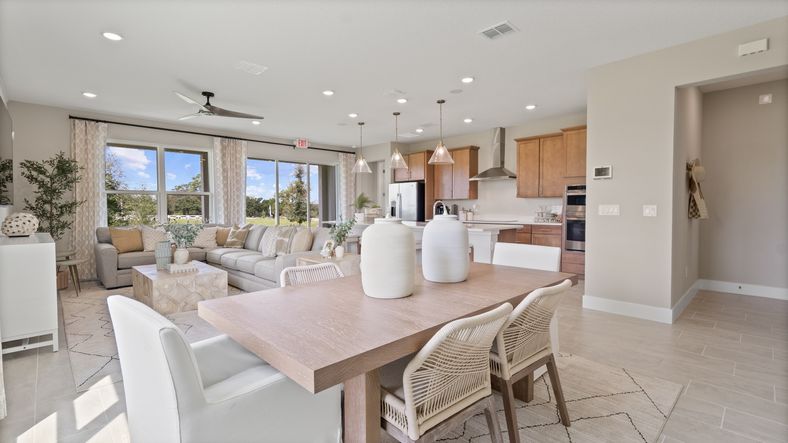 The Sweetgum Model Living Area and Kitchen in Mount Dora FL