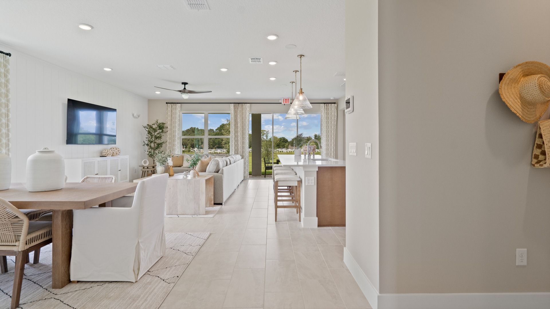 The Sweetgum Model Living Area and Kitchen in Mount Dora FL