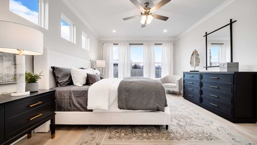 Experience refined elegance with high ceilings, chic furnishings, and ample natural light in Richvale Estates.