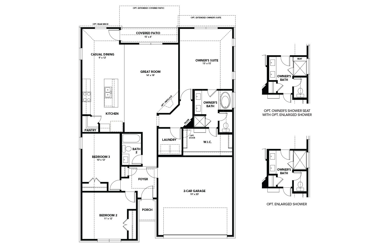 Explore luxury residential architecture with this single-family home's elegant floor plan design.