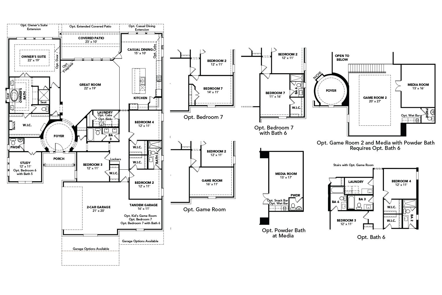 Explore luxurious residential architecture with a single-family home floor plan, offering elegant design and spacious layouts