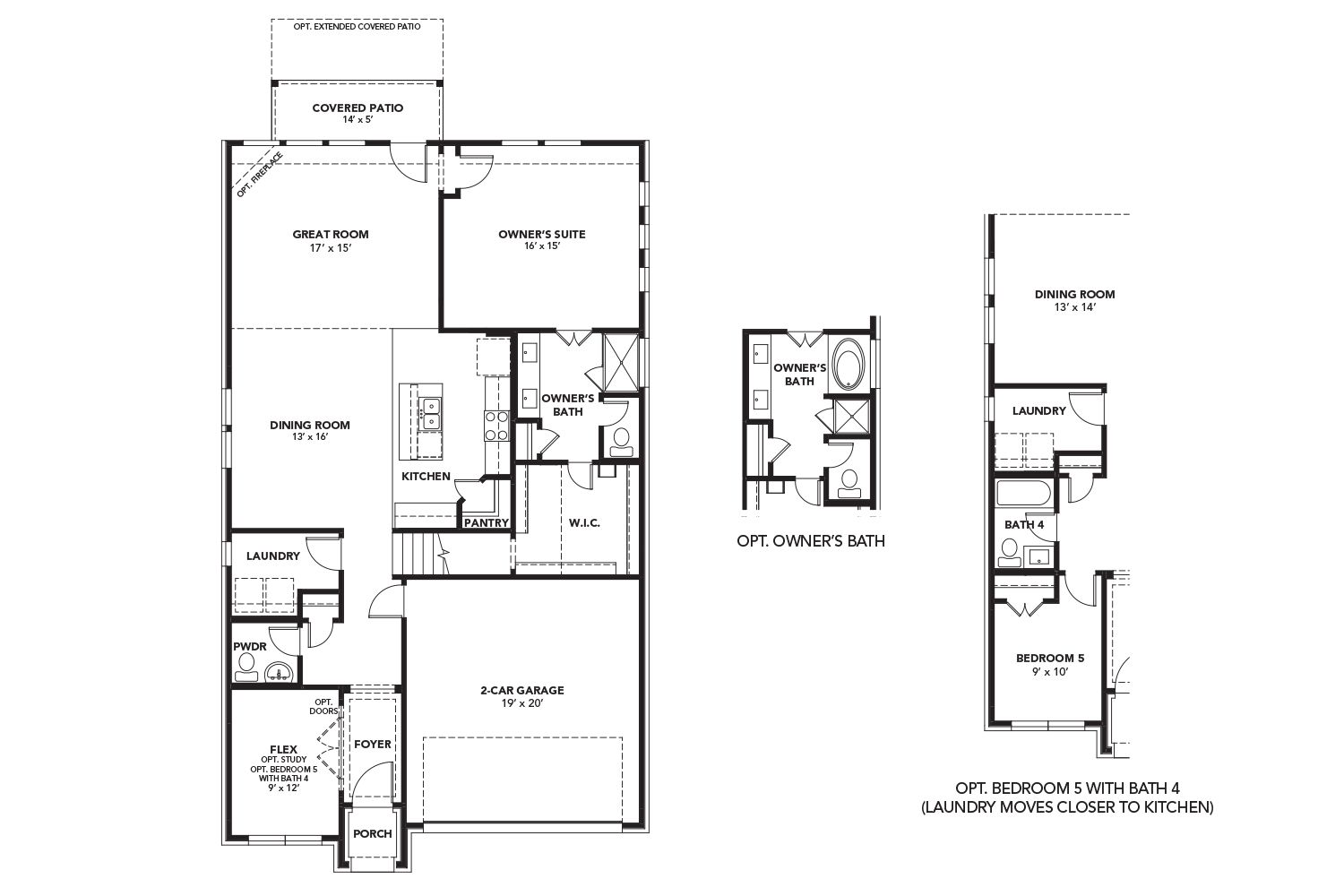 Explore luxury residential architecture with a modern design in this elegant single-family home floor plan.