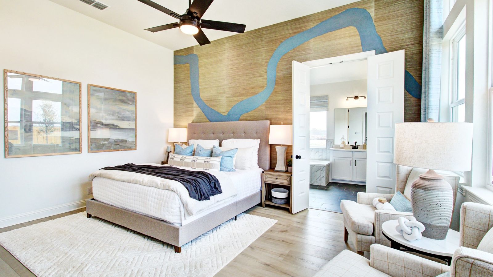 Discover modern elegance with abstract wall art and luxurious finishes in Veranda community's exquisite retreat.