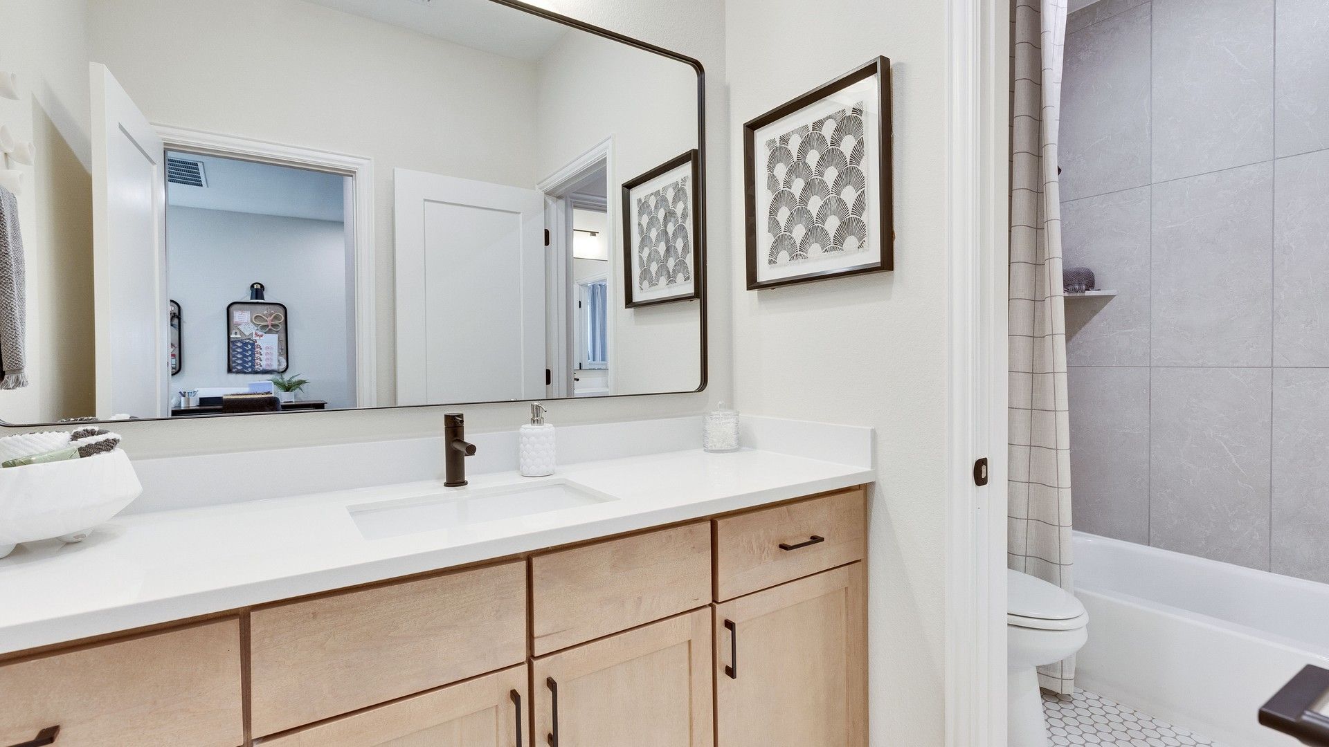 Indulge in luxury with elegant cabinetry, refined fixtures, and sophisticated tilework in Preserve at Lakeside Meadows.
