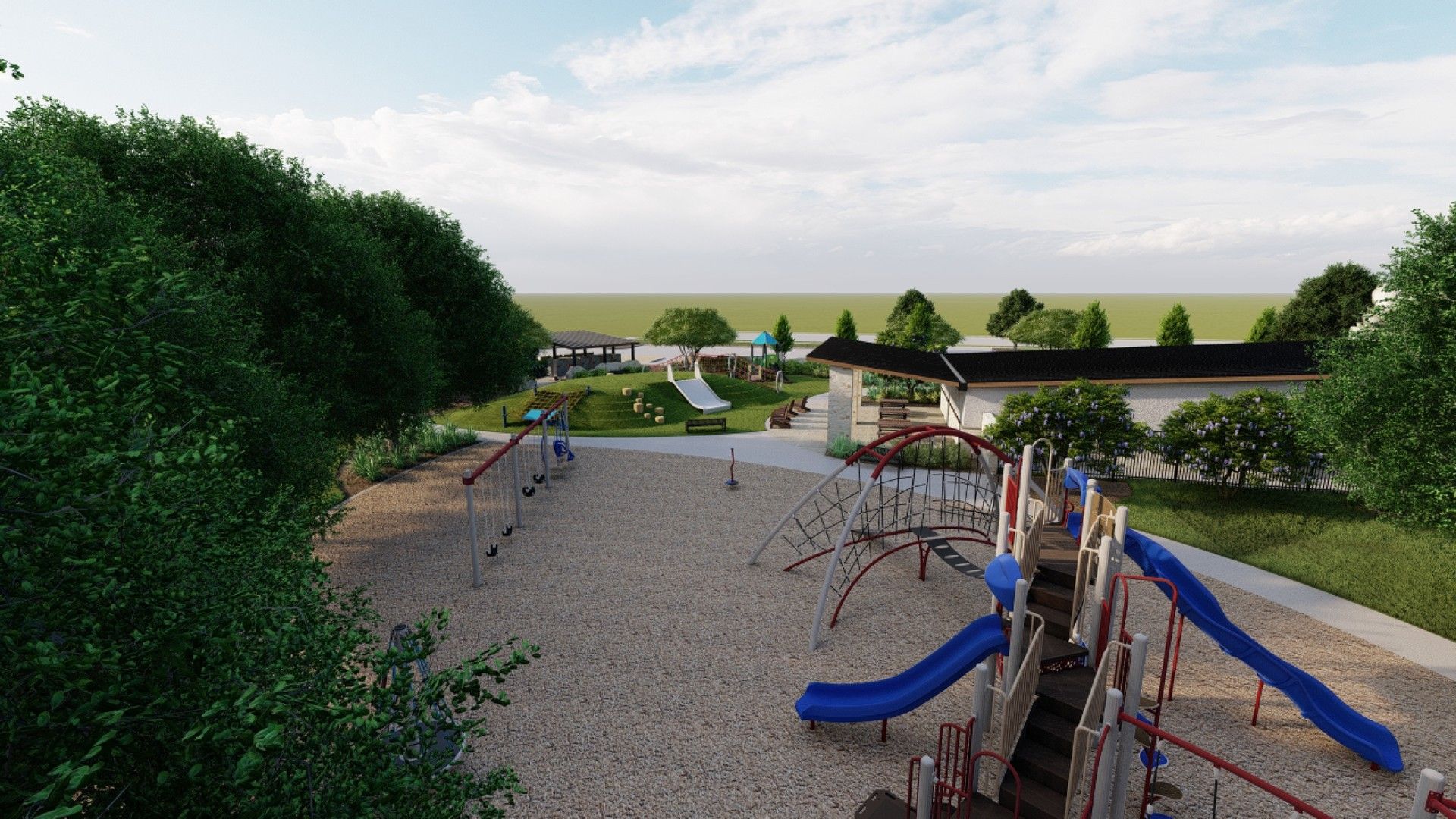 Experience luxury recreation with state-of-the-art playground and serene green spaces at Briarwood.