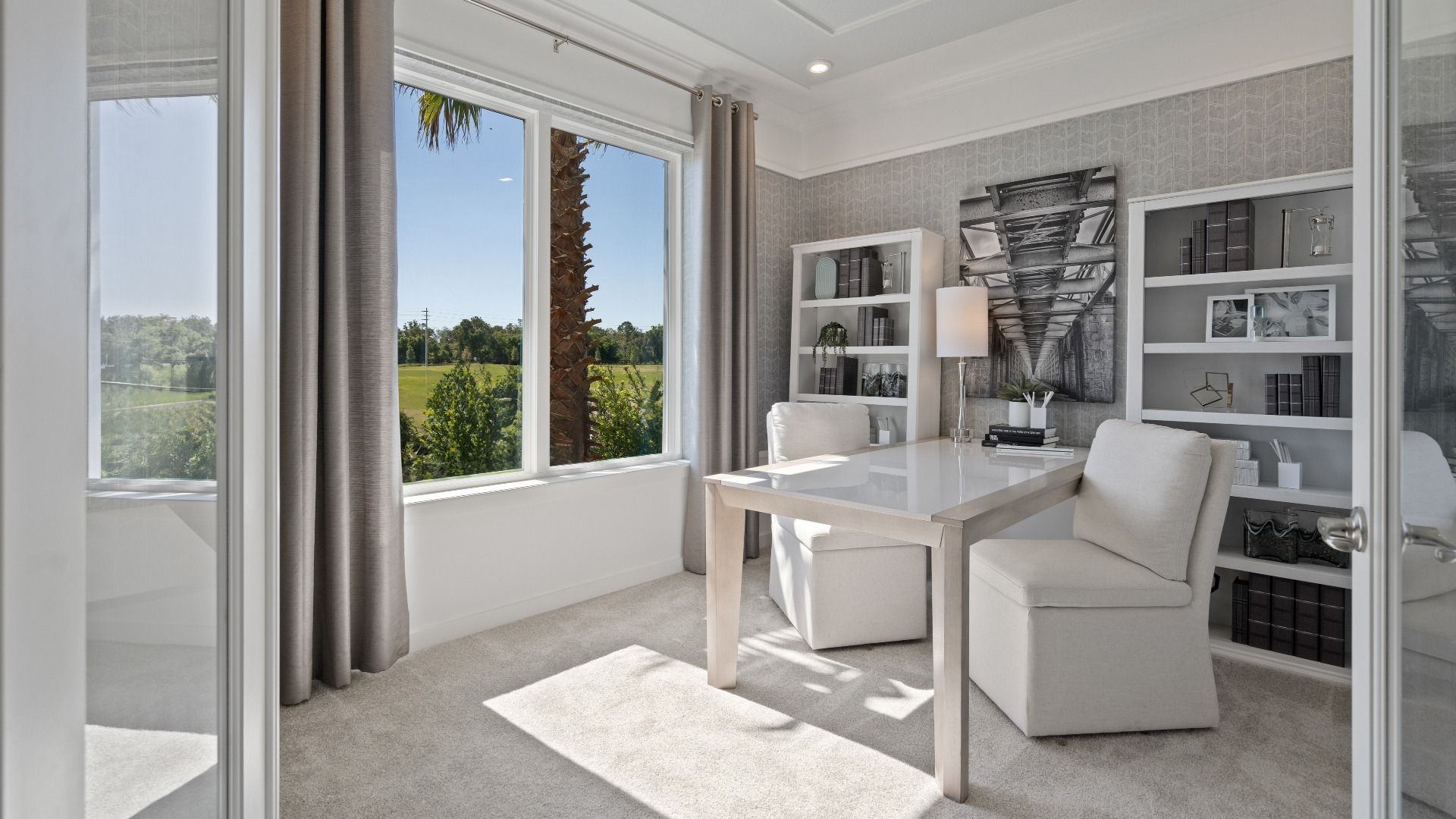 Trinity Place Staged Model Ambersweet Front Office Space by DRB Homes in Saint Cloud FL