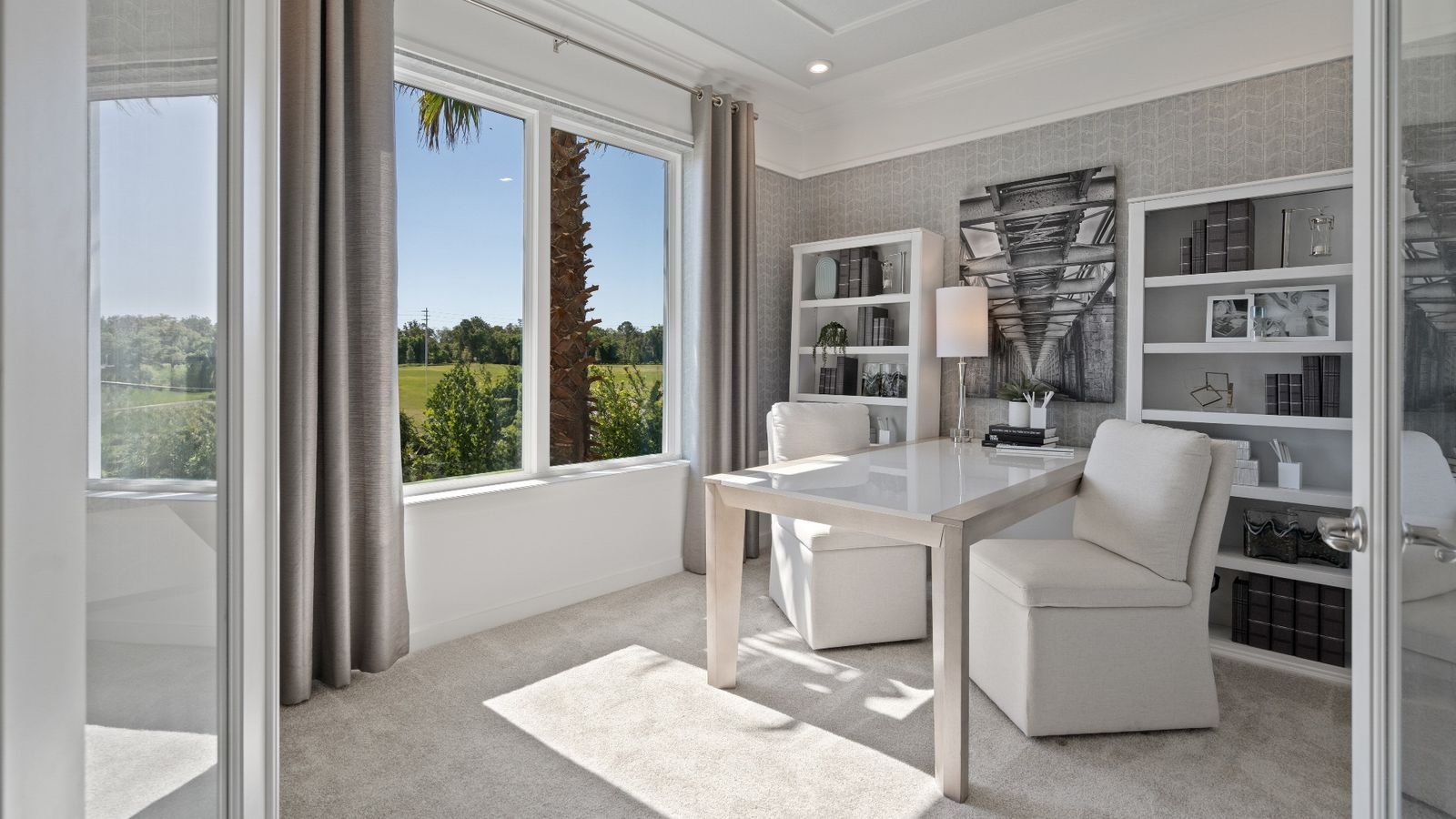 Trinity Place Staged Model Ambersweet Front Office Space by DRB Homes in Saint Cloud FL