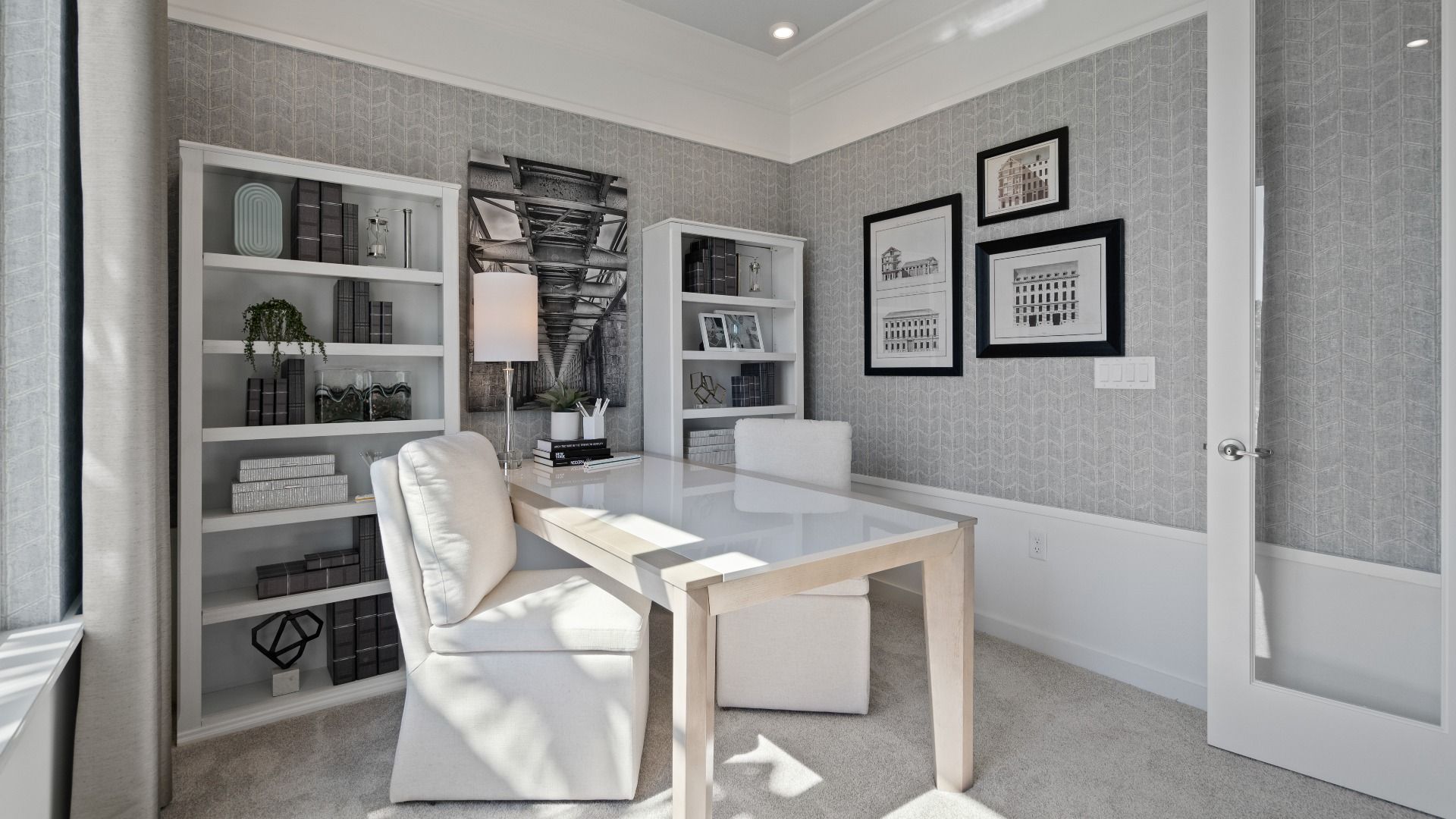 Trinity Place Staged Model Ambersweet Front Office Space by DRB Homes in Saint Cloud FL