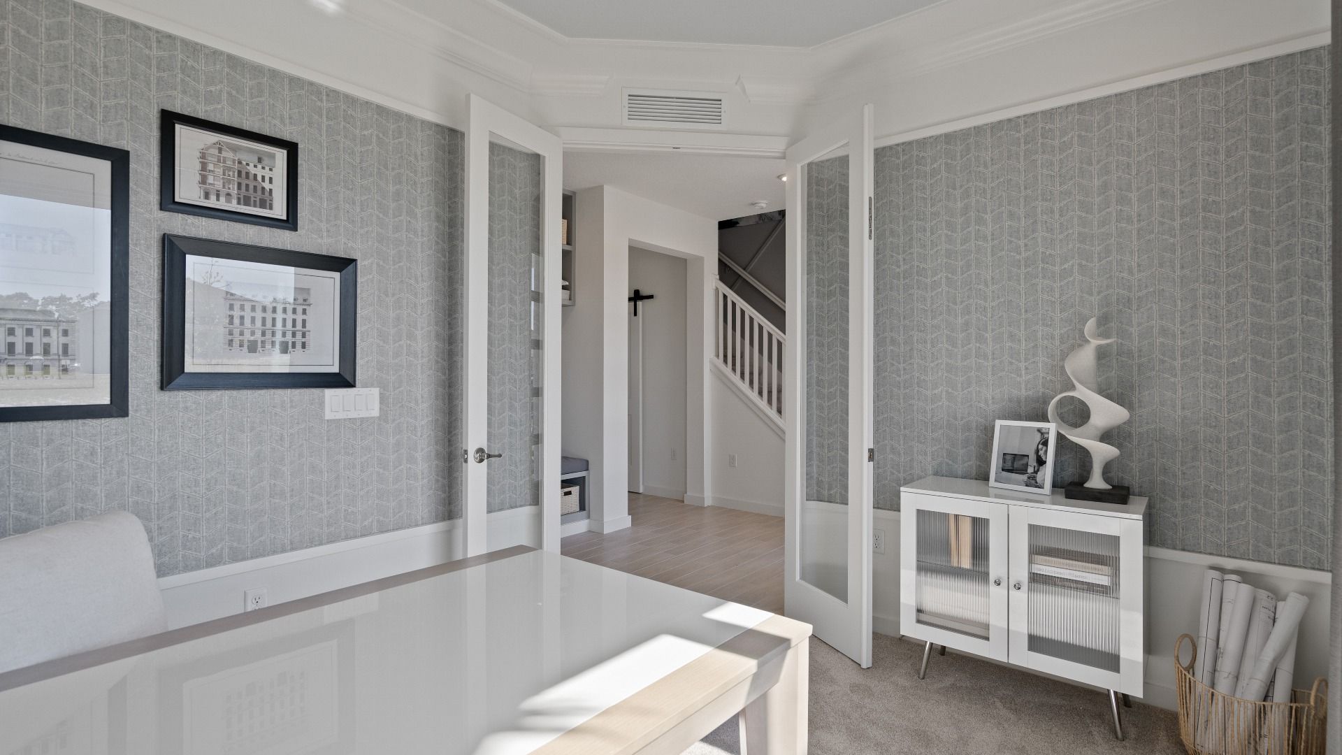 Trinity Place Staged Model Ambersweet Front Office Space by DRB Homes in Saint Cloud FL