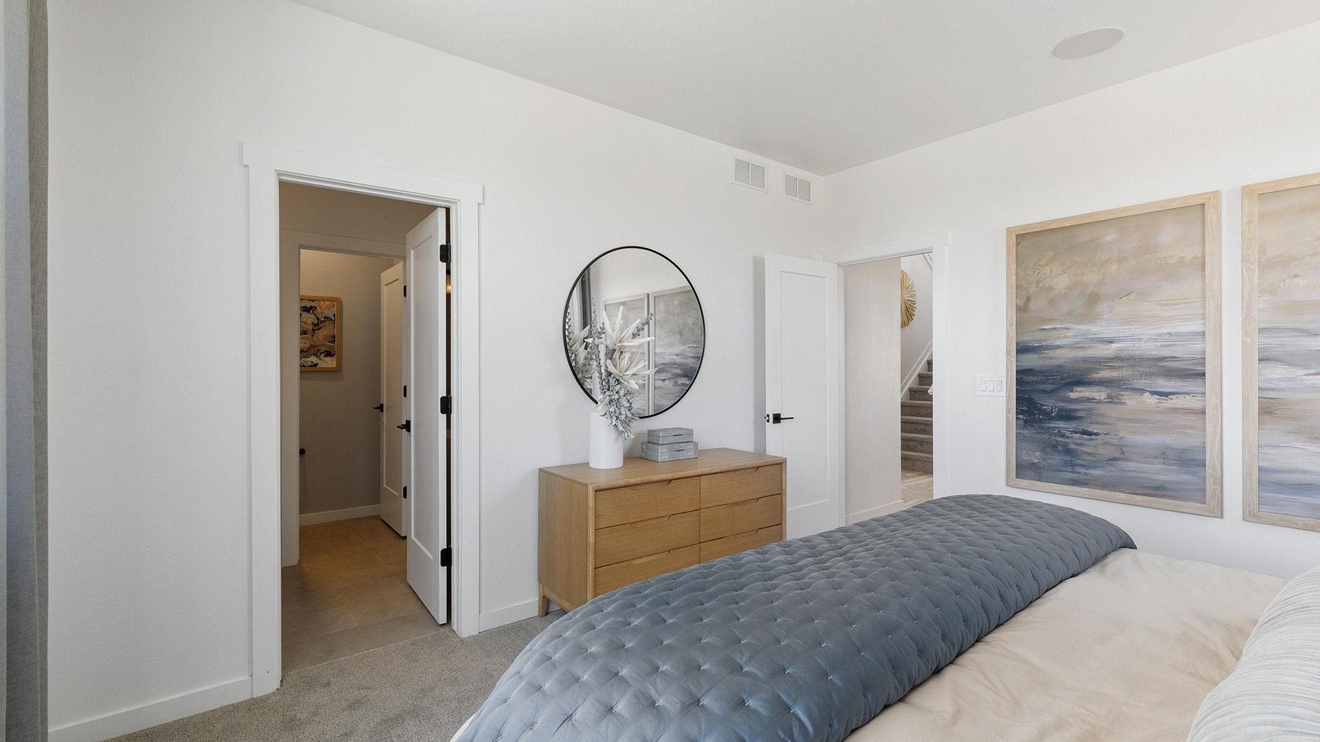 Discover luxury living with this modern architectural single-family home bedroom design.