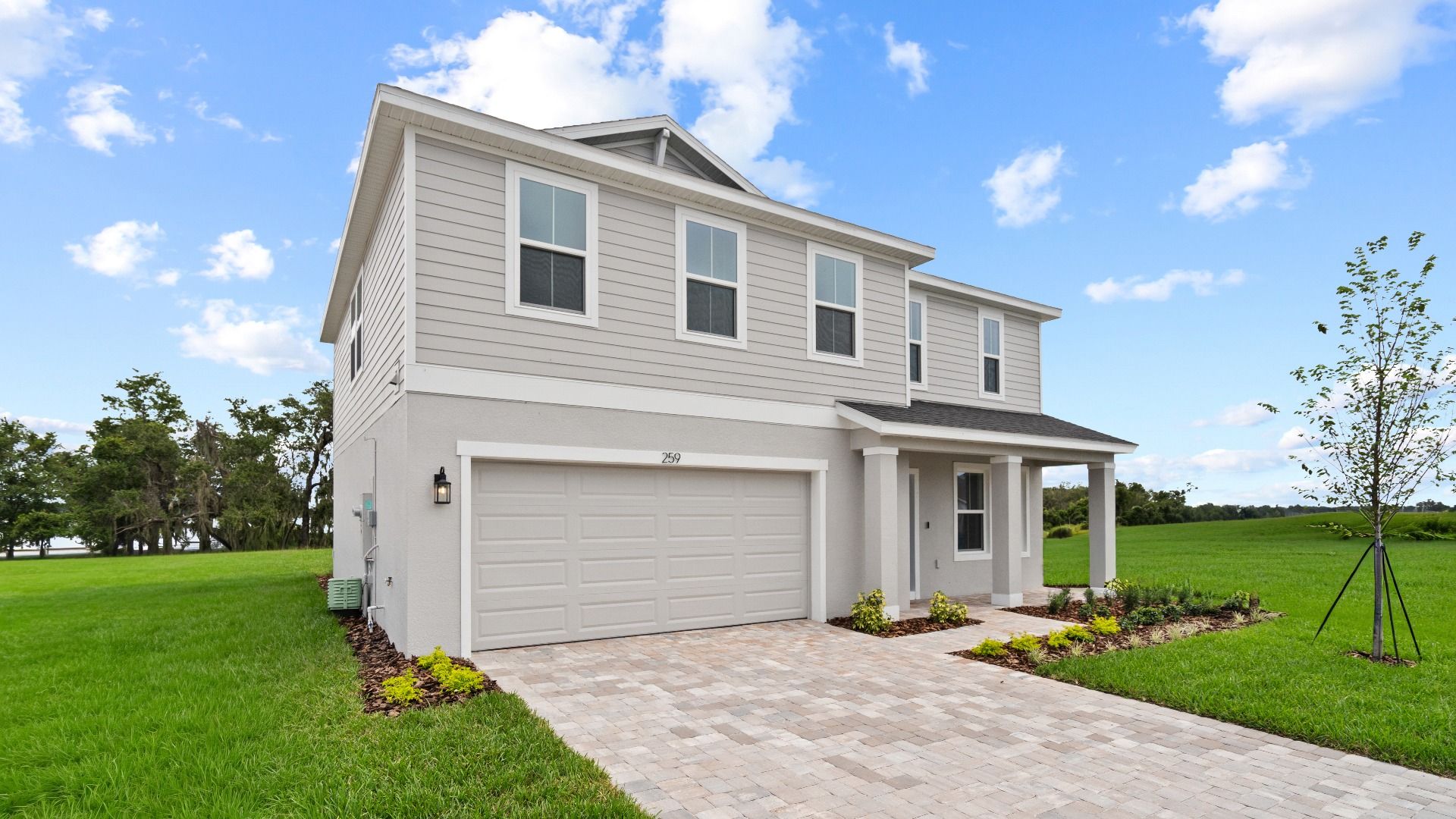 Highbourne Elevation by DRB Homes in Willowbrook North located on Lake Fannie in Winter Haven, FL.