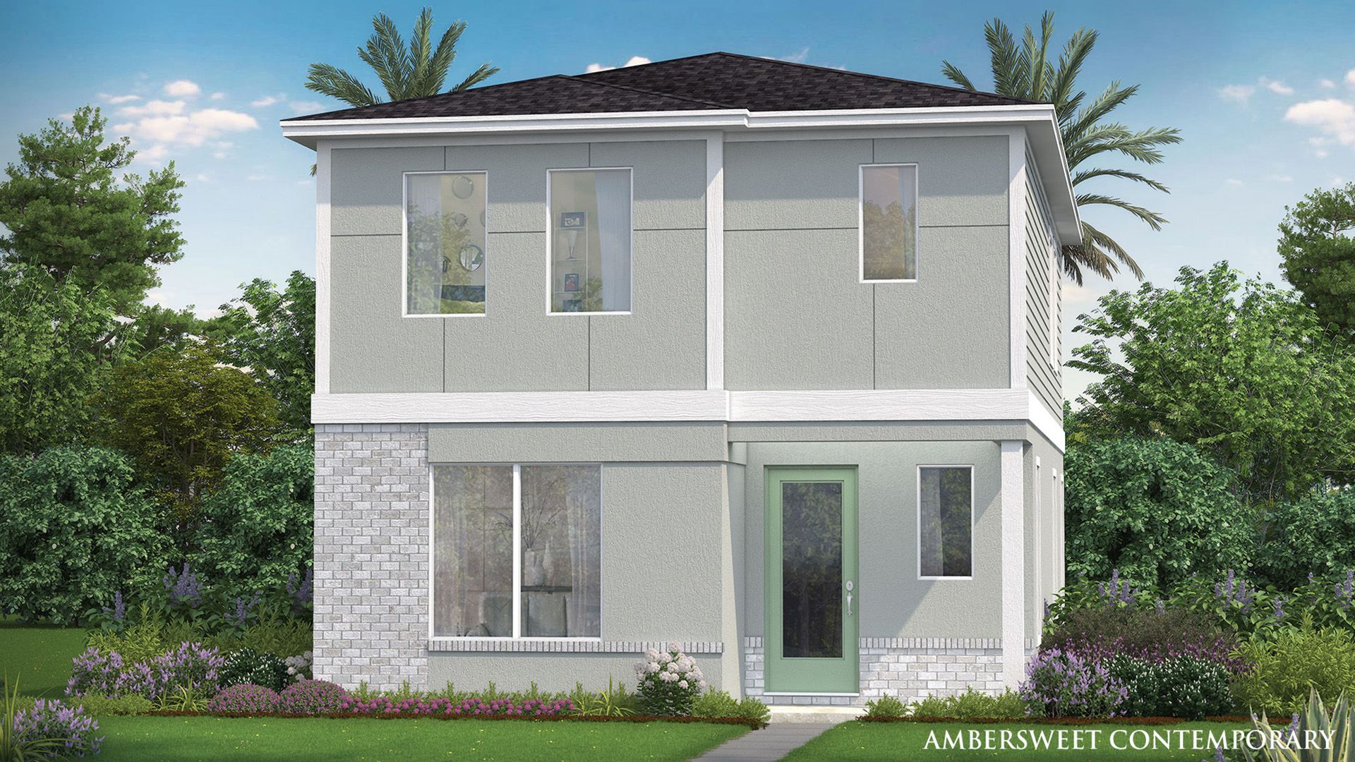 Ambersweet Contemporary Elevation at DRB Homes Trinity Place in St Cloud FL