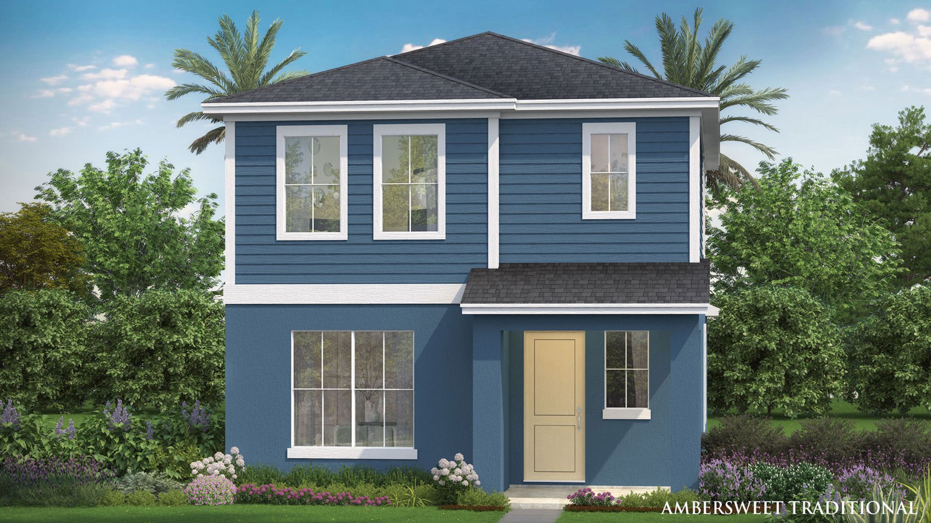Ambersweet Traditional Elevation at DRB Homes Trinity Place in St Cloud FL