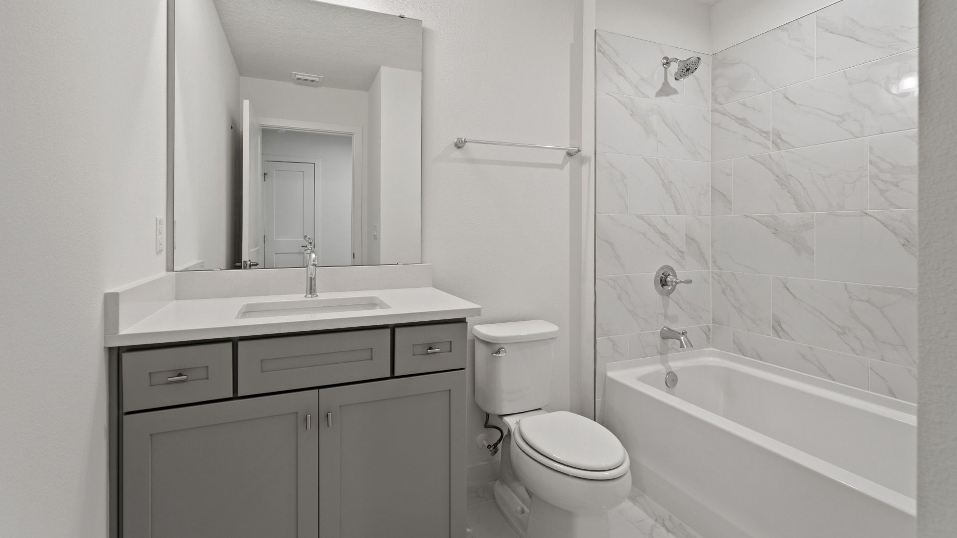Second Bathroom in the Mandarin by DRB Homes in Trinity Place located in St. Cloud, FL