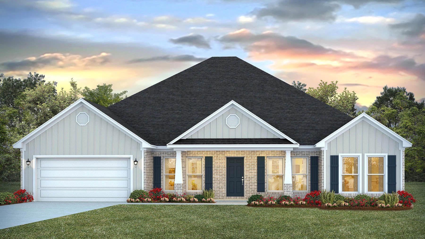 The Nadine - Longmire Estates: Theodore, Alabama - D.R. Horton