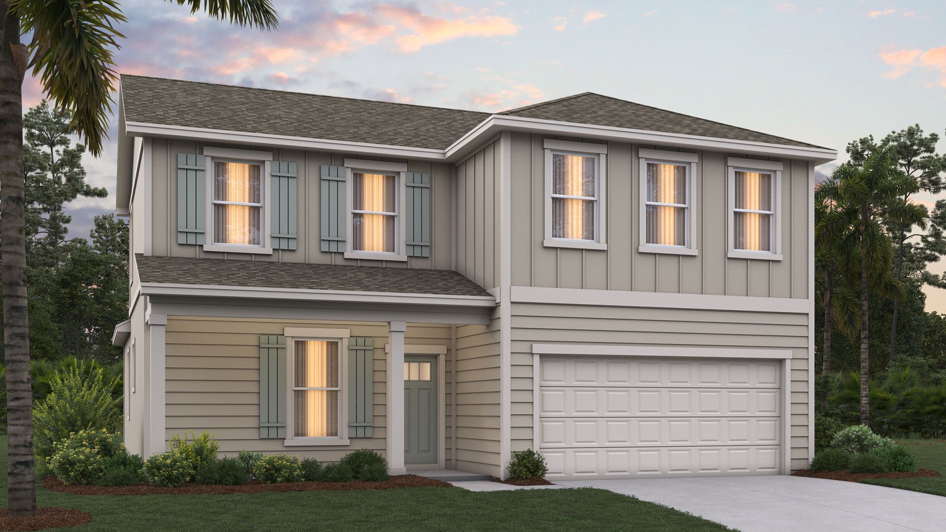 Bridle Creek Townhomes por D.R. Horton en Jacksonville-St. Augustine Florida