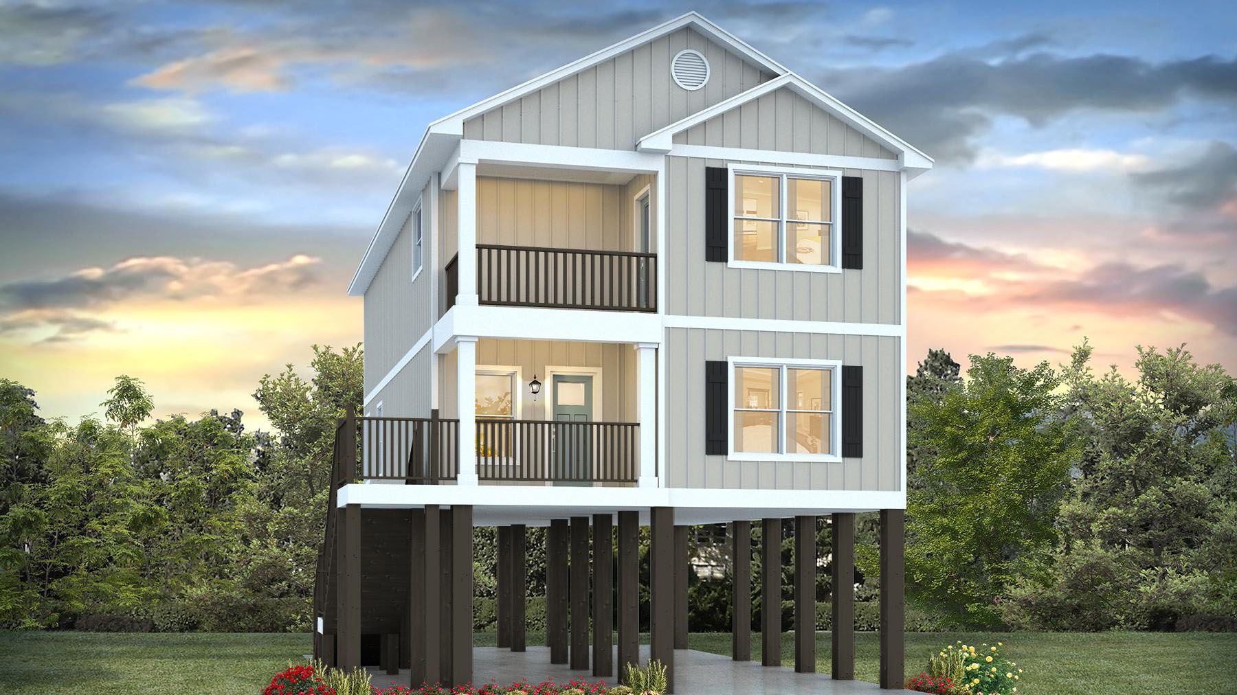 The Monroe - Captain's Cove: Navarre, Florida - D.R. Horton
