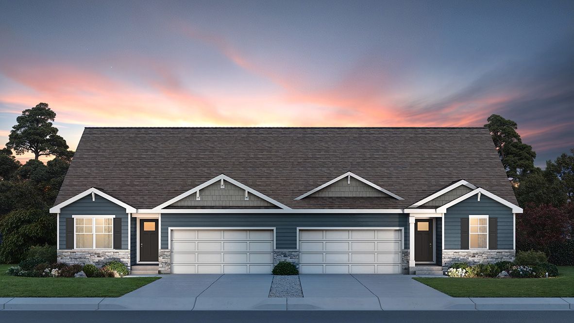 Schaefer Farm Ranch Townhomes por D.R. Horton en Racine Wisconsin