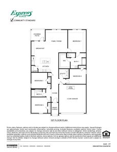 X40I Texas Cali Floor Plan - D.R. Horton Basic