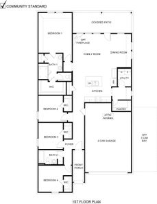 WIMBERLEY Floor Plan - D.R. Horton Basic