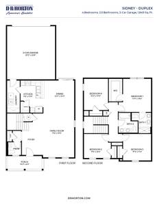 Sidney Duplex Floor Plan - D.R. Horton Basic