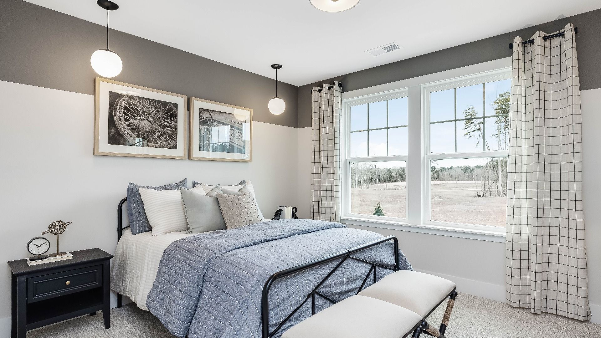 Stonefield home plan generously sized secondary bedroom with closet
